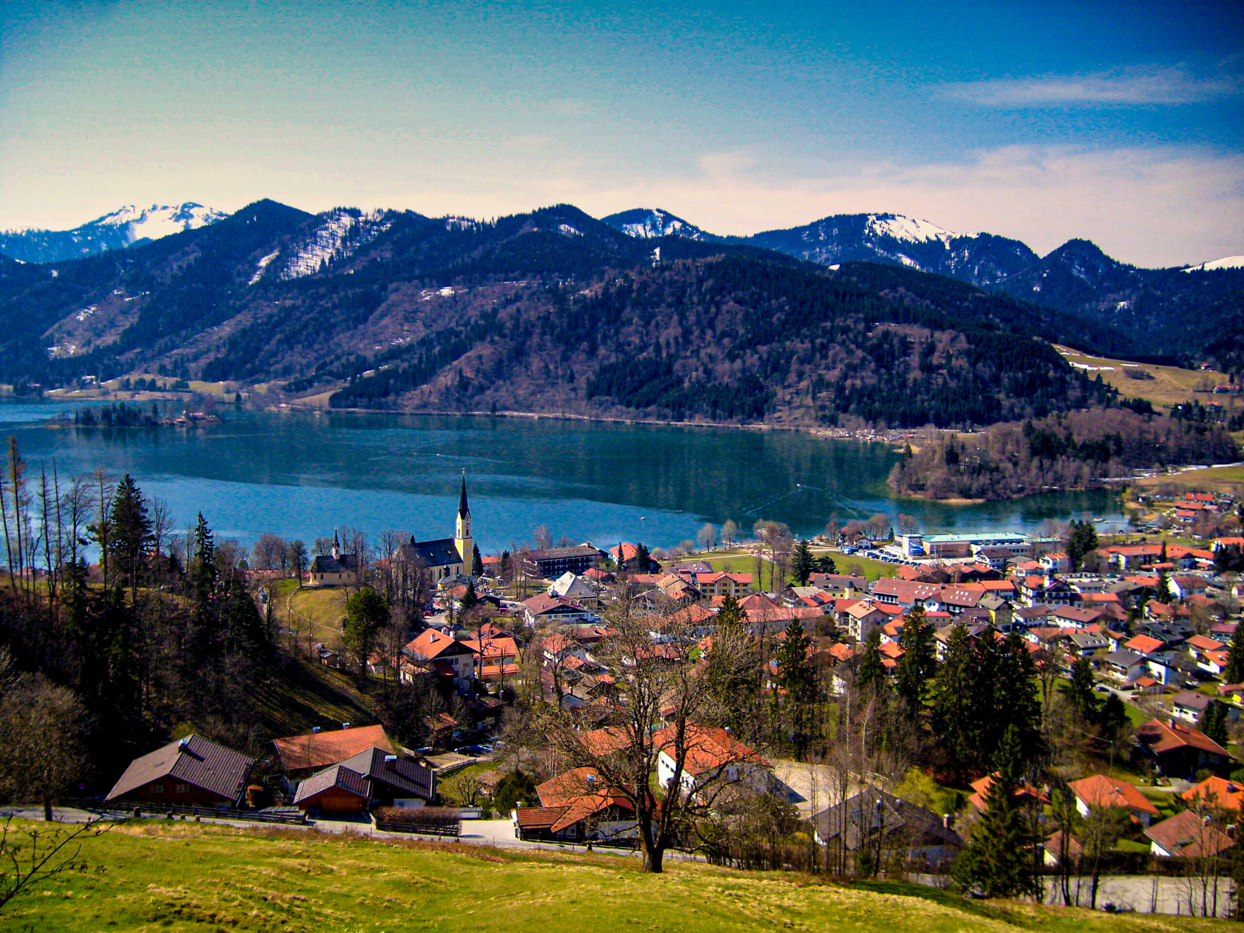 Schliersee,Bavaria, Germany. Landscape photograph at Schliersee in Bavaria. April 26, 2009